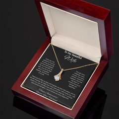 To My Beautiful Wife On Our Anniversary - Alluring Beauty Necklace