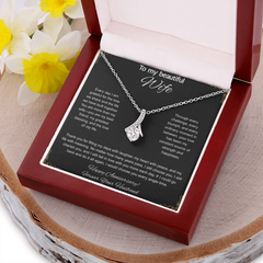 To My Beautiful Wife On Our Anniversary - Alluring Beauty Necklace