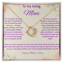 To My Loving Mom at Mother's Day - Love Knot Necklace