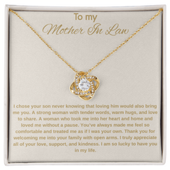 Mother In Law Gift - Love Knot Necklace