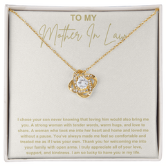 Mother In Law Gift from Daughter In Law - Love Knot Necklace
