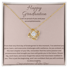 Happy Graduation, I am so proud of you - Love Knot Necklace
