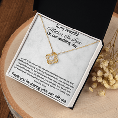 Mother In Law Gift (I Want To Tell You) Love Knot Necklace