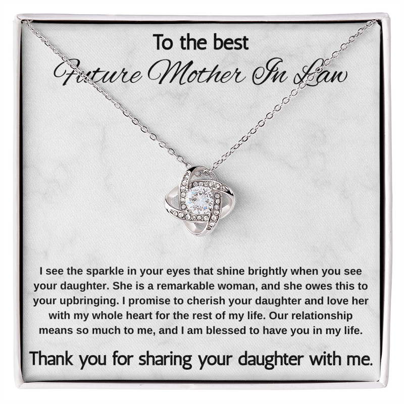 Mother In Law Gift from Son In Law -  Love Knot Necklace