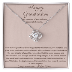 Happy Graduation, I am so proud of you - Love Knot Necklace