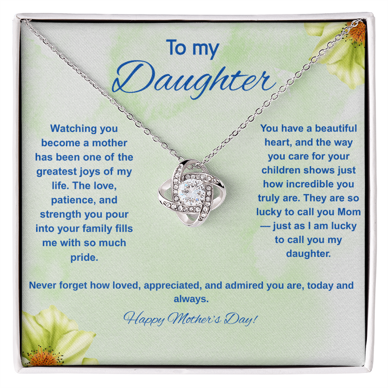 To My Daughter on Mother's Day - Love Knot Necklace