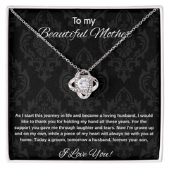 Mother Of The Groom Gift From Son - Love Knot Necklace