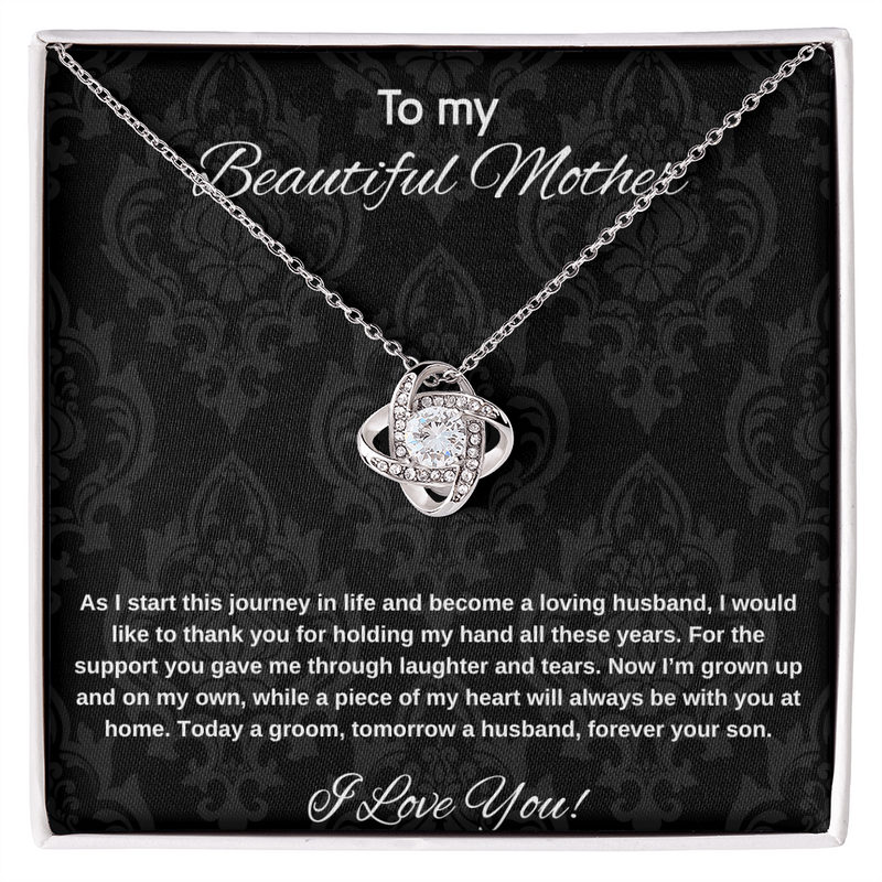 Mother Of The Groom Gift From Son - Love Knot Necklace