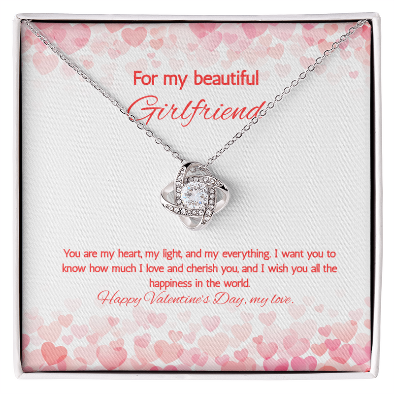 For My Beautiful Girlfriend at Valentine's Day - Love Knot Necklace