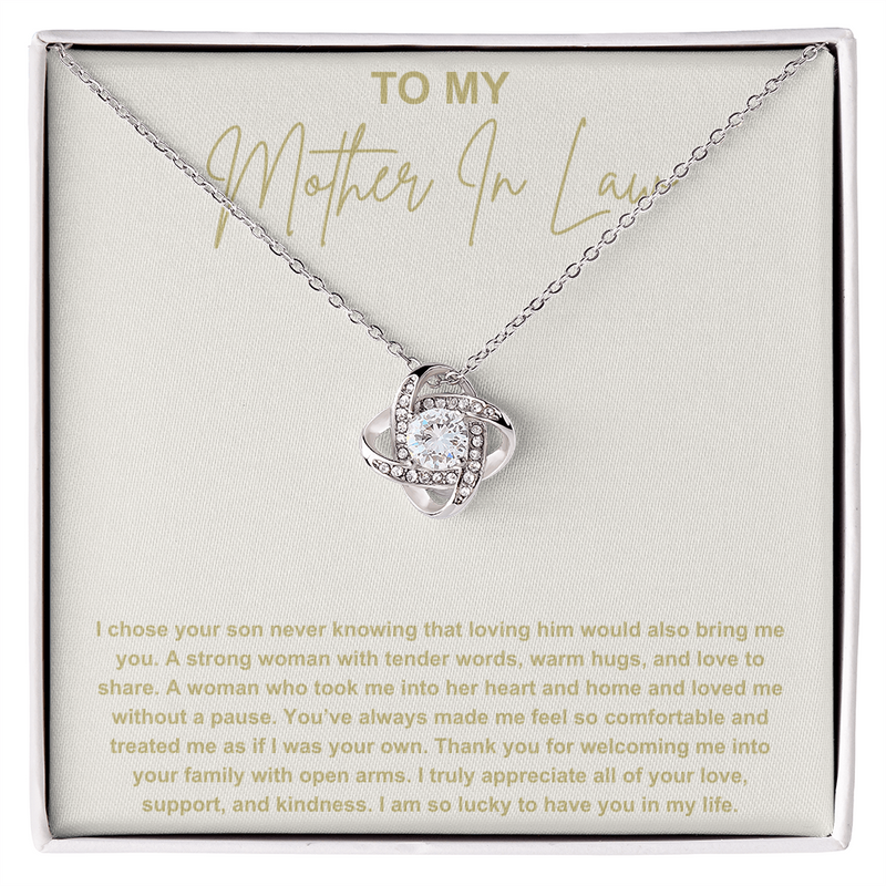 Mother In Law Gift from Daughter In Law - Love Knot Necklace