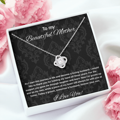 Mother Of The Groom Gift From Son - Love Knot Necklace