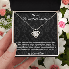 Mother Of The Groom Gift From Son - Love Knot Necklace