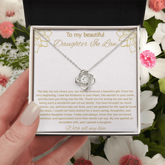 To My Beautiful Daughter In Law - Love Knot Necklace