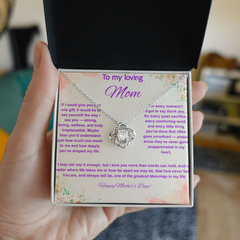 To My Loving Mom at Mother's Day - Love Knot Necklace