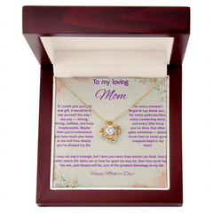 To My Loving Mom at Mother's Day - Love Knot Necklace
