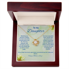 To My Daughter on Mother's Day - Love Knot Necklace