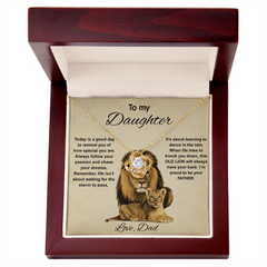 To My Daughter Love, Dad - Love Knot Necklace
