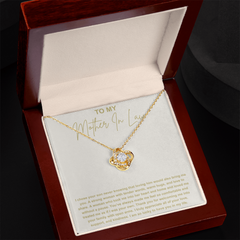 Mother In Law Gift from Daughter In Law - Love Knot Necklace