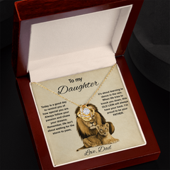 To My Daughter Love, Dad - Love Knot Necklace