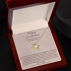 Happy Graduation, I am so proud of you - Love Knot Necklace