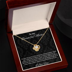 Mother Of The Groom Gift From Son - Love Knot Necklace