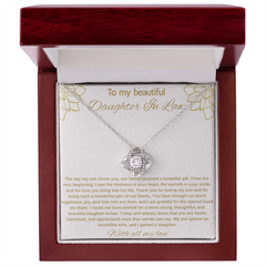To My Beautiful Daughter In Law - Love Knot Necklace