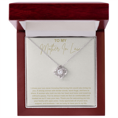 Mother In Law Gift from Daughter In Law - Love Knot Necklace
