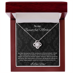 Mother Of The Groom Gift From Son - Love Knot Necklace