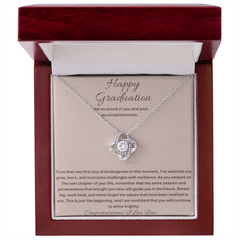 Happy Graduation, I am so proud of you - Love Knot Necklace