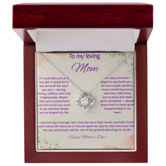 To My Loving Mom at Mother's Day - Love Knot Necklace
