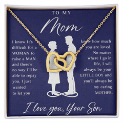 To My Mom - Interlocking Hearts Necklace