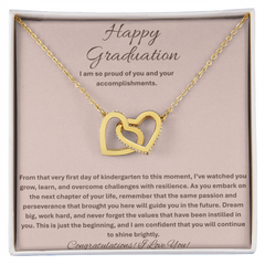 Happy Graduation, I am so proud of you - Interlocking Heart Necklace