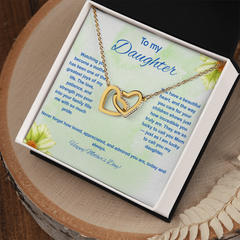 To My Daughter on Mother's Day - Interlocking Hearts Necklace
