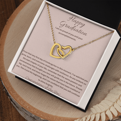 Happy Graduation, I am so proud of you - Interlocking Heart Necklace