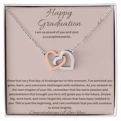 Happy Graduation, I am so proud of you - Interlocking Heart Necklace