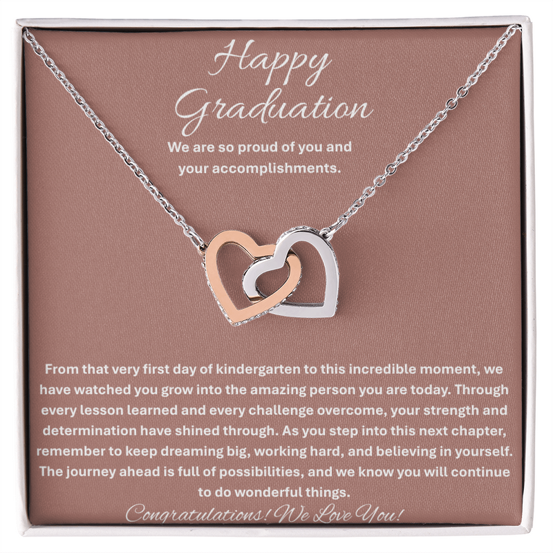 Happy Graduation - Interlocking Hearts Necklace