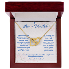 To Love of My Life at Mother's Day - Interlocking Hearts Necklace