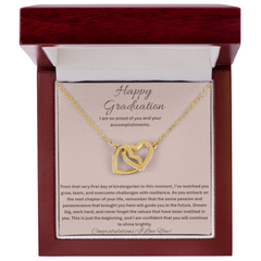 Happy Graduation, I am so proud of you - Interlocking Heart Necklace