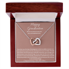 Happy Graduation - Interlocking Hearts Necklace