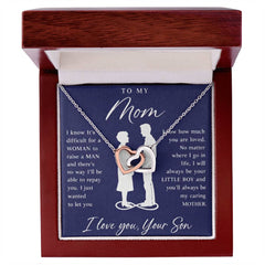 To My Mom - Interlocking Hearts Necklace