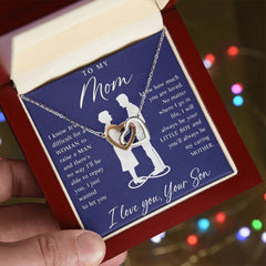 To My Mom - Interlocking Hearts Necklace