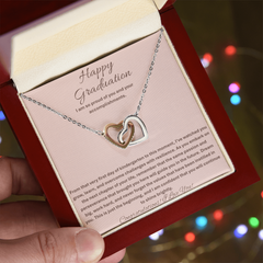 Happy Graduation, I am so proud of you - Interlocking Heart Necklace