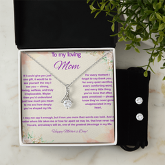 To My Loving Mom at Mother's Day - Alluring Beauty Necklace & Earring Set