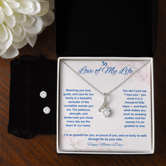 To Love of My Life at Mother's Day - Alluring Beauty Necklace & Earring Set