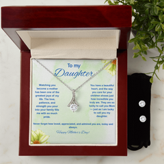 To My Daughter at Mother's Day - Alluring Beauty Necklace & Earring Set