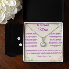 To My Loving Mom at Mother's Day - Eternal Hope Necklace & Earring Set