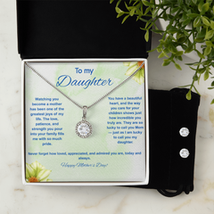 To My Daughter at Mother's Day - Eternal Hope Necklace & Earring Set