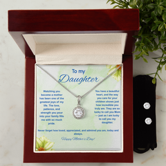 To My Daughter at Mother's Day - Eternal Hope Necklace & Earring Set