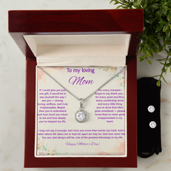 To My Loving Mom at Mother's Day - Eternal Hope Necklace & Earring Set