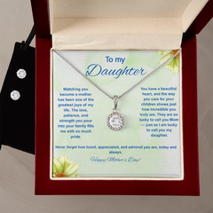 To My Daughter at Mother's Day - Eternal Hope Necklace & Earring Set